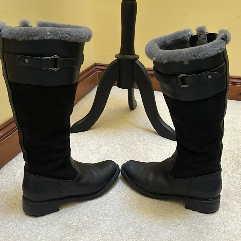 New! Blondo Via Shearling-Lined Waterproof Leather Boots size 7.5
